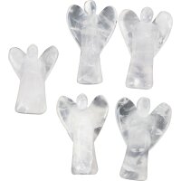 Engel Rosenquarz, leicht rose, 5er Set