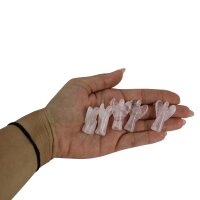 Engel Rosenquarz, leicht rose, 5er Set