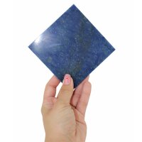 Untersetzer / Platte aus Blauquarz, 10 cm x 10 cm x 5 mm