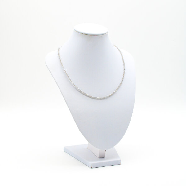 Kette Labradorit mit Silberstaub 2 mm, facettiert, 45 cm