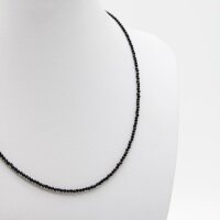 Kette Turmalin schwarz ca. 2 mm, facettiert, 45 cm