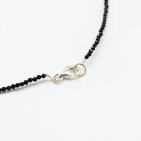 Kette Turmalin schwarz ca. 2 mm, facettiert, 45 cm