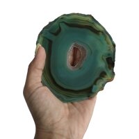 Green Dyed Agate Slices, Round, per Kilo