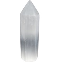 Selenit Obelisk - Spitze, Höhe ca. 15 cm