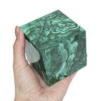 Würfel aus Malachit, ca. 7 x 7 cm