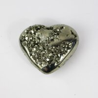 Herz Pyrit 9 cm x 8 cm