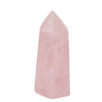 Obelisk Rosenquarz poliert, 438 Gramm