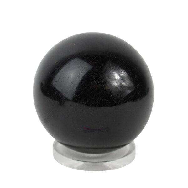 Kugel Turmalin schwarz, 6,2 cm