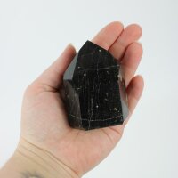 Spitze Turmalin mit Hämatit poliert, 203 Gramm