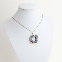 Anhänger Achatdruse goldfarben galvanisiert