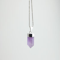Anhänger Amethyst Spitze, silberfarben gefasst
