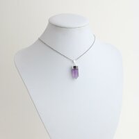 Anhänger Amethyst Spitze, silberfarben gefasst
