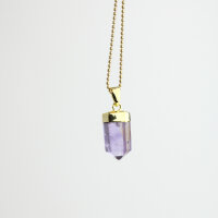 Anhänger Amethyst Spitze, goldfarben gefasst