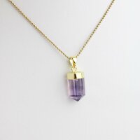 Anhänger Amethyst Spitze, goldfarben gefasst