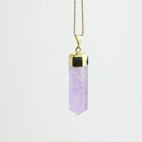 Anhänger Amethyst Spitze, goldfarben galvanisiert