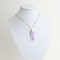 Anhänger Amethyst Spitze, goldfarben galvanisiert