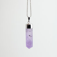 Anhänger Amethyst Spitze, silberfarben galvanisiert