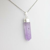 Anhänger Amethyst Spitze, silberfarben galvanisiert