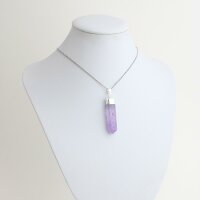 Anhänger Amethyst Spitze, silberfarben galvanisiert