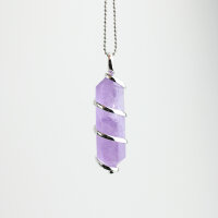 Anhänger Amethyst Spitze, silberfarben filigran gefasst