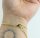 Armband vergoldet mit Achatgeoden Scheibe