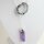 Y-Kette versilbert mit Amethyst Spitze und Achatgeoden Scheibe