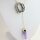 Y-Kette vergoldet mit Amethyst Spitze und Achatgeoden Scheibe