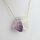 Kette vergoldet mit 1 Bergkristall Spitze und 1 Amethyst Spitze