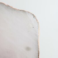 Untersetzer Rosenquarz Platte poliert, rosefarben galvanisiert