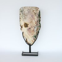 Scheibe pink Amethyst auf Metallständer, 5,89 KG