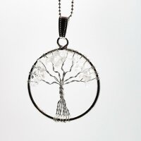 Anhänger Baum des Lebens mit Bergkristall