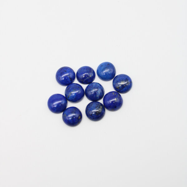 Cabochons Lapis Lazuli rund 10 mm, 5 Paar