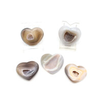 Herzen Achat Druse poliert, verschiedene Größen