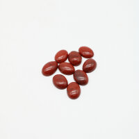 Cabochons roter Jaspis oval, 14 x 13 mm, 5 Paar
