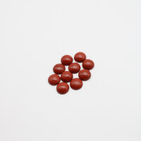 Cabochons roter Jaspis 8 mm, 20 Paar