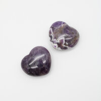 Herz Amethyst Chevron, ca. 45 x 40 mm