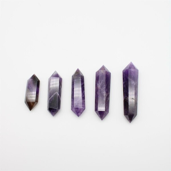 Doppelender Amethyst Chevron geschliffen, verschiedene Größen