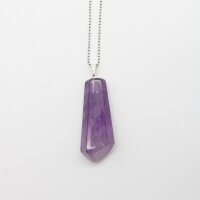 Anhänger Amethyst Spitze ca. 4 - 4,5 cm mit Stiftöse