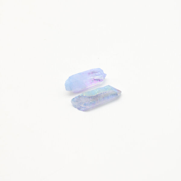 Spitzen Aura Quarz, blau, 2er Set