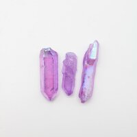 Spitzen Aura Quarz violett, 3er Set