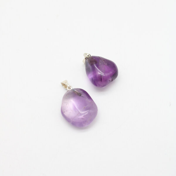 Anhänger Amethyst Trommelstein mit Stiftöse