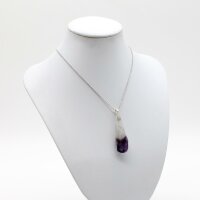 Anhänger Amethyst Spitze bicolor, poliert, mit Stiftöse