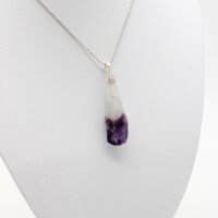 Anhänger Amethyst Spitze bicolor, poliert, mit Stiftöse