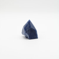 Spitze Blauquarz, teilweise roh, geschnitten und Spitze poliert, Größe 3