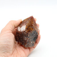 Spitze Hematoide - Golden Healer, teilweise roh, geschnitten und Spitze poliert, Größe 1