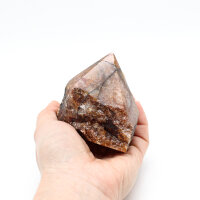 Spitze Hematoide - Golden Healer, teilweise roh, geschnitten und Spitze poliert, Größe 2