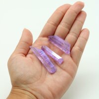 Spitzen Aura Quarz violett, 3er Set