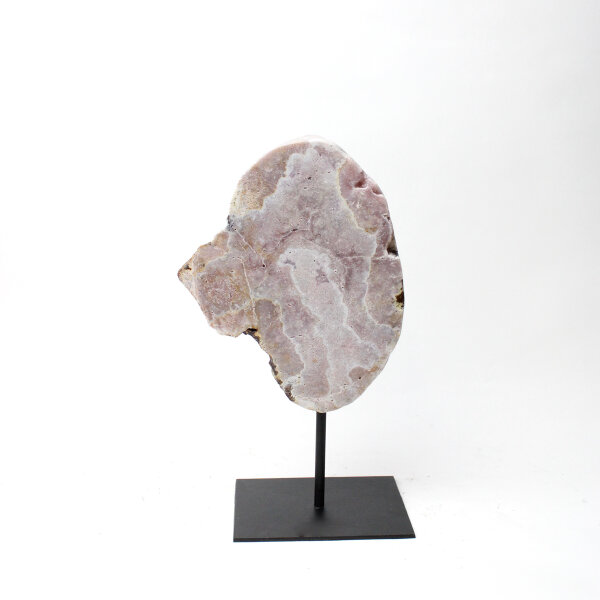Scheibe pink Amethyst auf Metallständer, 2,19 KG