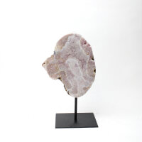 Scheibe pink Amethyst auf Metallständer, 2,19 KG