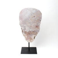 Scheibe pink Amethyst auf Metallständer, 2,82 KG